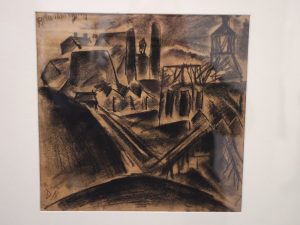 billy-montigny-dessin-en-crayon-noir-sur-papier-brun-realise-en-1916